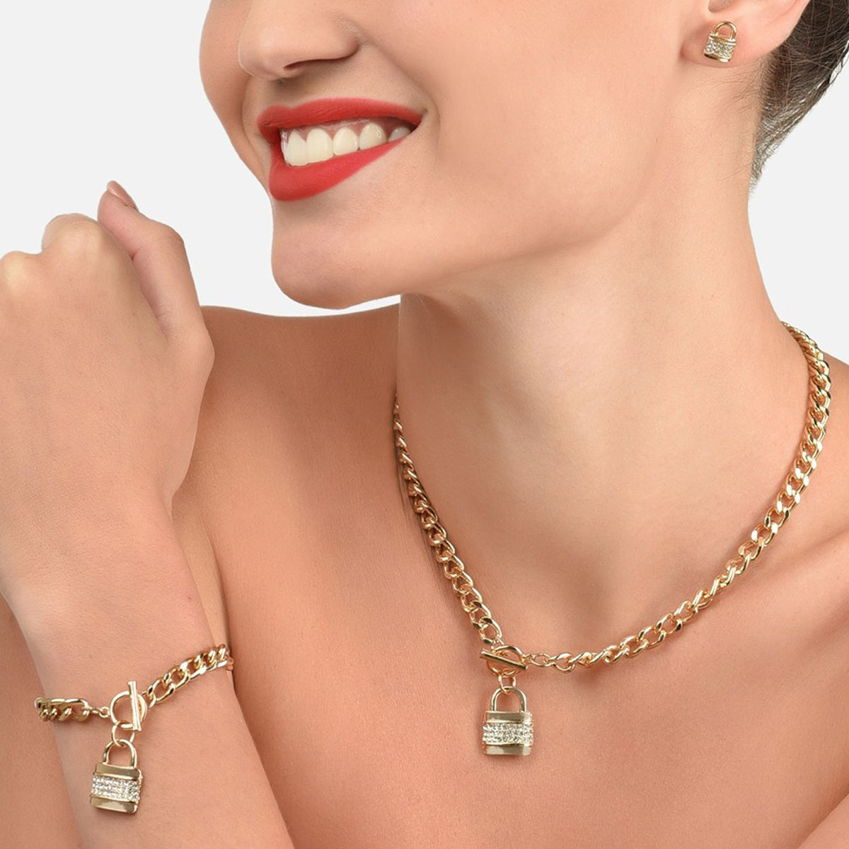 Womens Fancy 925 Sterling Silver Necklace and Bracelet Set  100Sterling