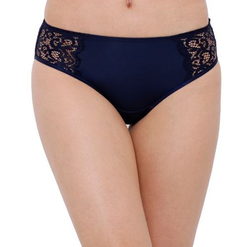 Buy SOIE Women'S Nylon Spandex Hipster Solid Panty - Blue Online