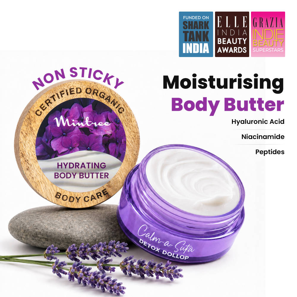 Mintree Organic Moisturizing Calming BodyButter For Dry Skin with Ceramides|BodyButter for Men&Women
