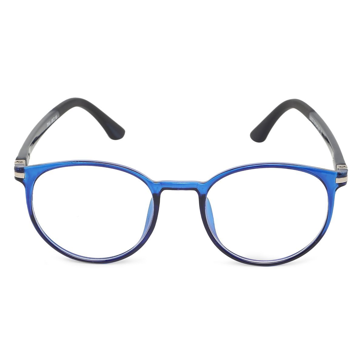 VAST Unisex Round Anti Glare UV Protection Full Frame Spectacles - (Zero Power) (7914)