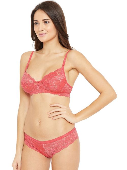 Bridal Lace Non Padded Wirefree Lace Design Bra & Hipster Panty Lingerie Set  at Rs 190/set, Noida
