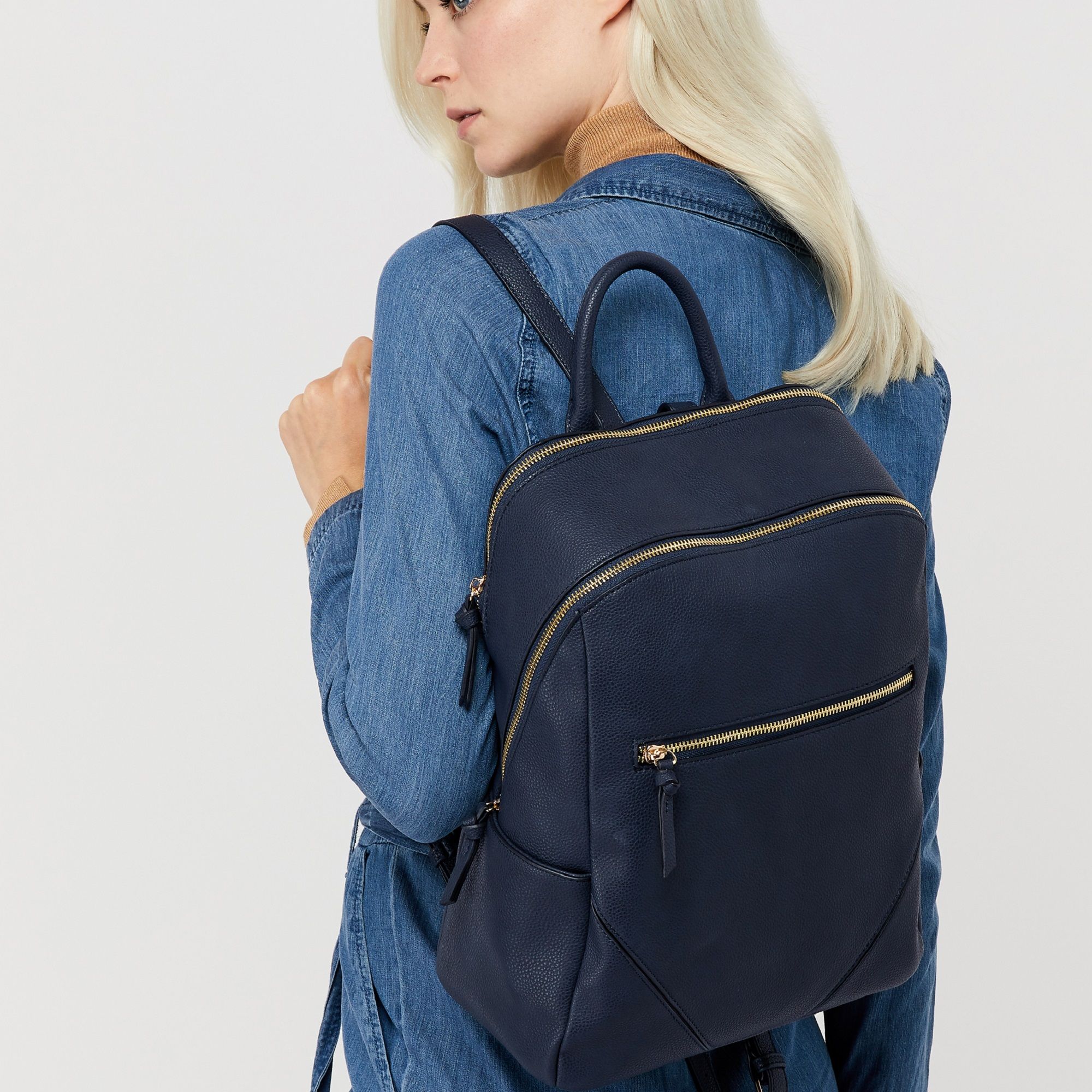 accessorize blue backpack