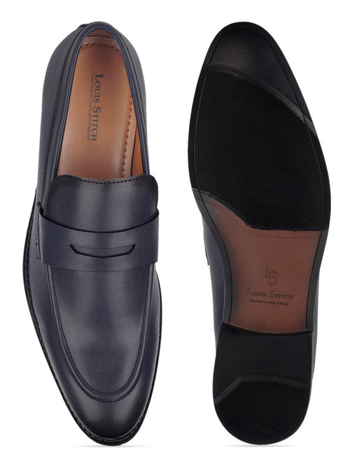 Louis Stitch Mens Blue Leather Shoes Uk LOUIS STITCH Mens Blue Formal Lace  Up Derby Shoes (RGFC) UK