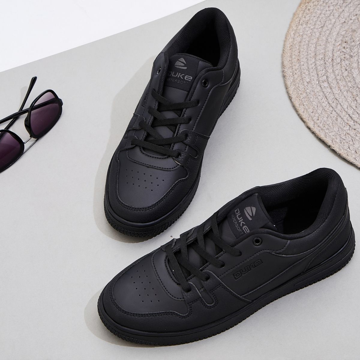 Duke sneakers black store casual shoes