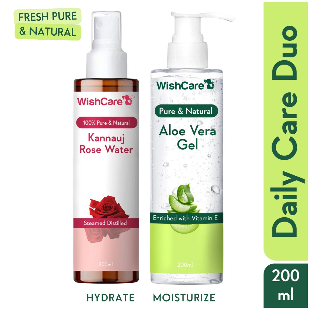 Wishcare Pure Aloe Vera Gel+ Rose Water