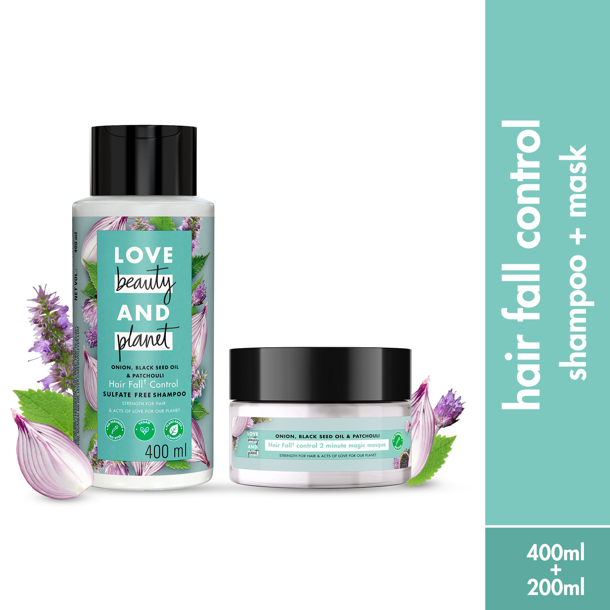Love Beauty & Planet Onion Shampoo + Hair Mask Combo