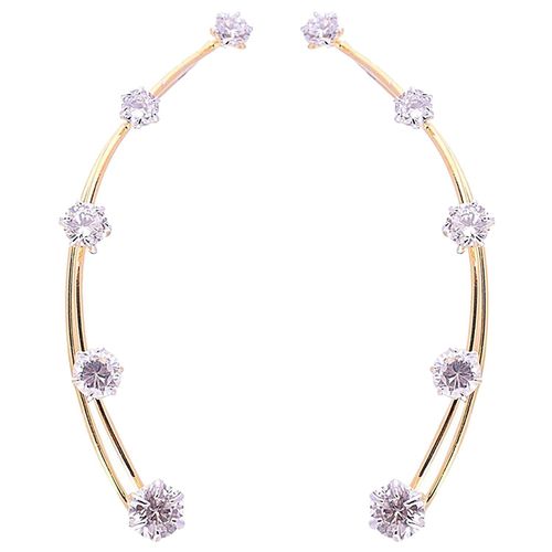 Youbella Gold Plated American Diamond Earcuffs