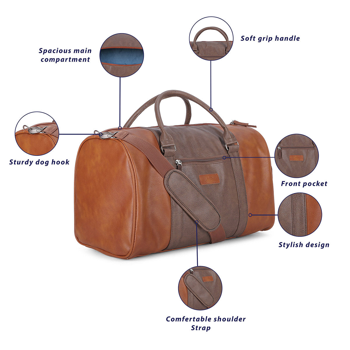 Buy VIP Asta Duffle (H) With Box Brown (S) Online