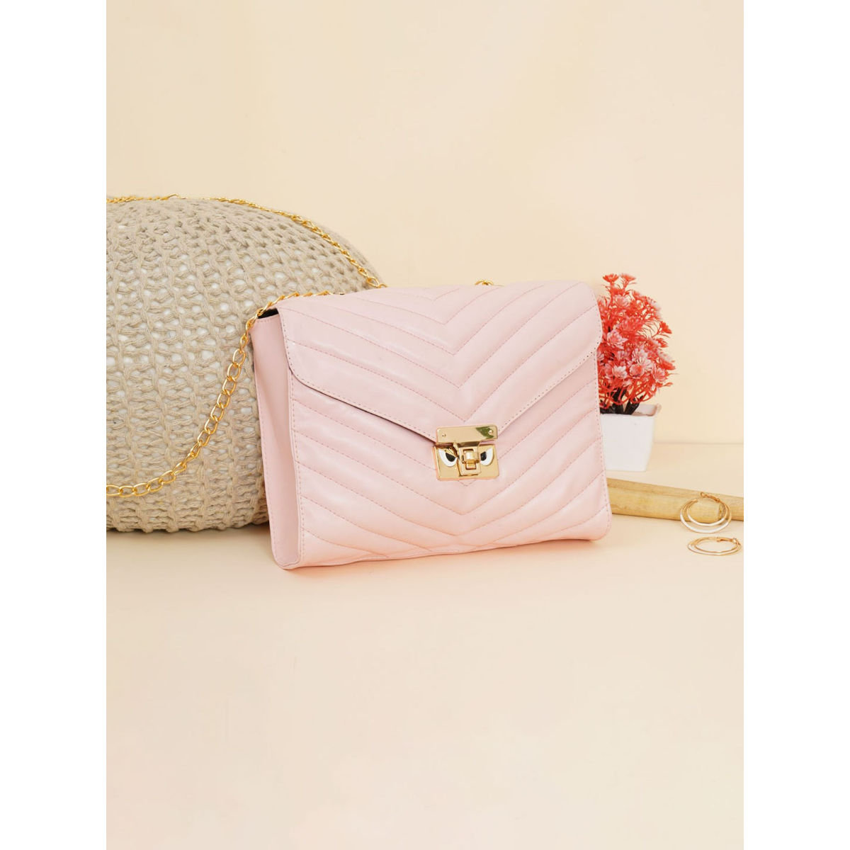 Quilted Mini Short Wallet - Pink