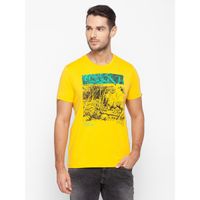 Buy Trendy Yellow Cotton T Shirt For Men At Great Offers Online