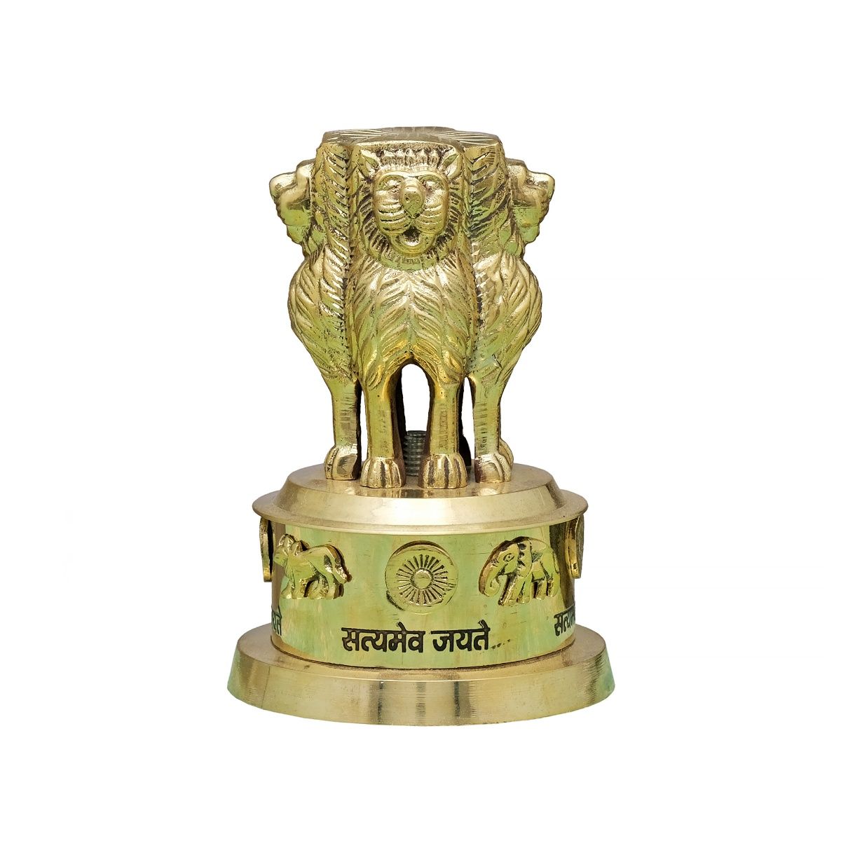 Buy Ekaa Handicrafts Brass Ashok Stambh Decorative Indian Emblem Ashok ...