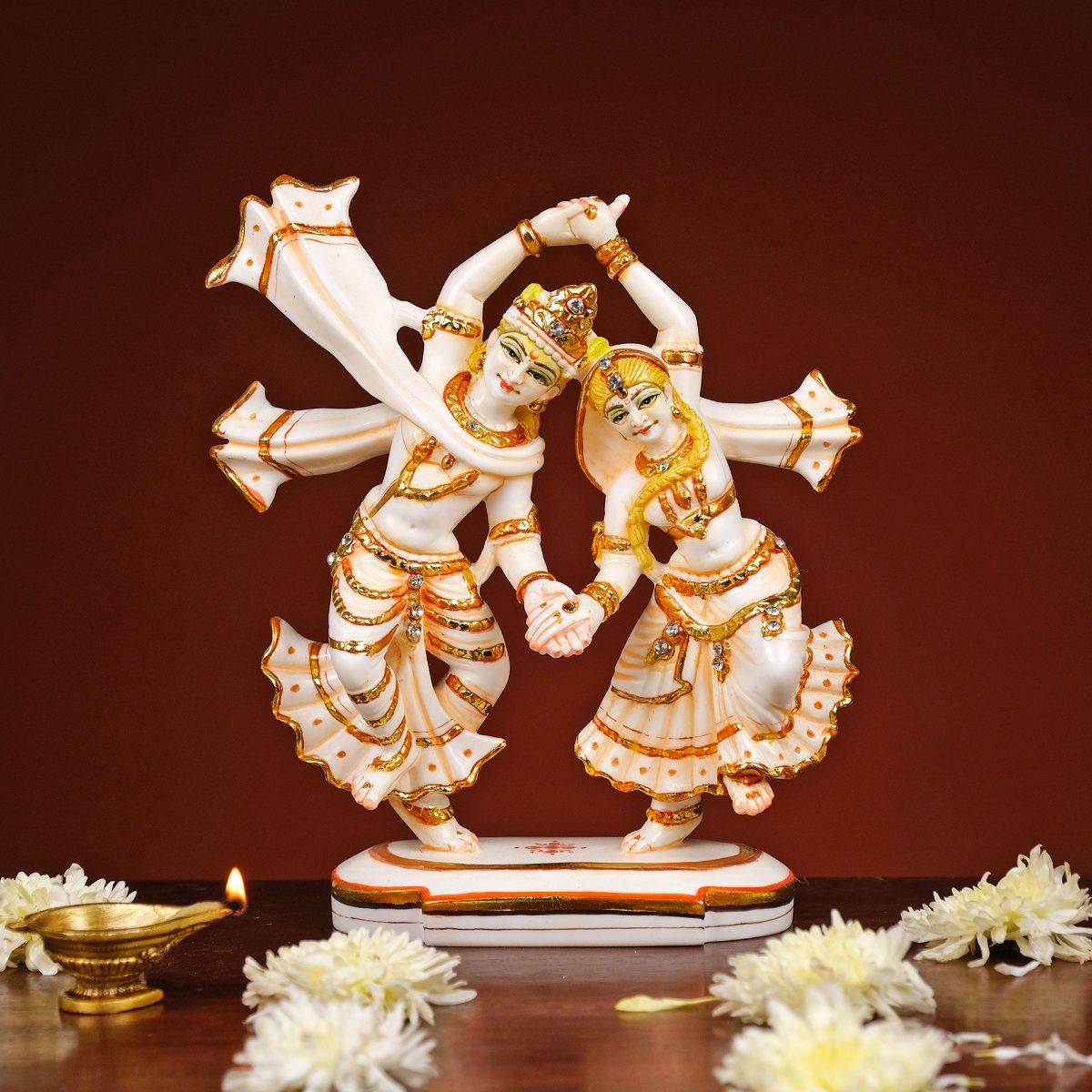 Ekaa Handicrafts Brass Dancing Krishna On Kaliya Nag India