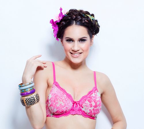 Buy Enamor Plunge Underwired Non Padded Bra - Cheetha Lilly Online