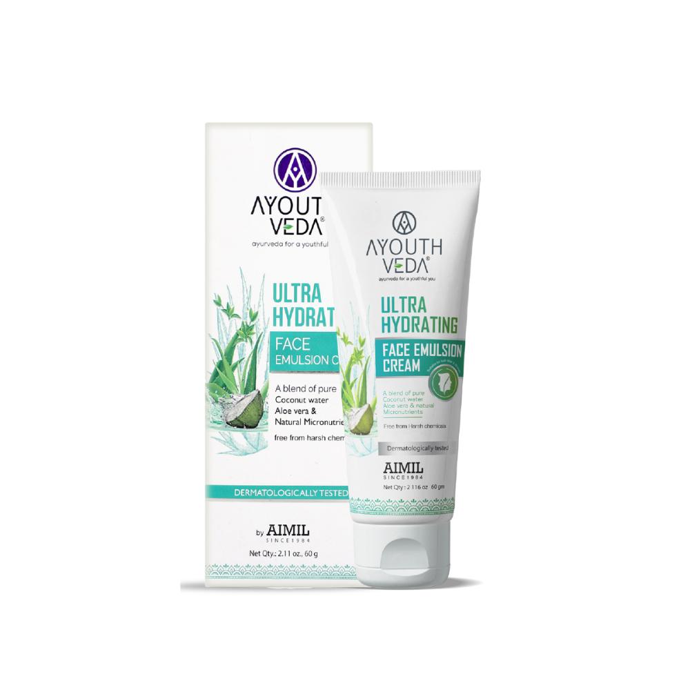 Ayouthveda Ultra Hydrating Face Emulsion Cream Helps to Reduce Blemishes & Dark Spots