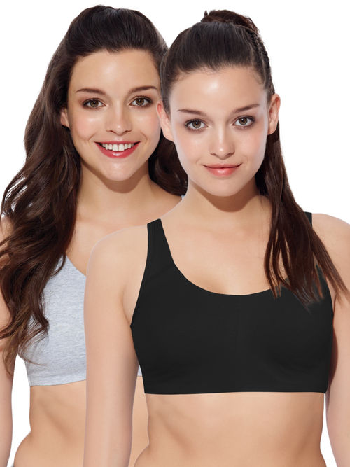 Buy Enamor SB06 Low Impact Cotton Sports Bra Non-Padded & Wirefree -  Multi-Color (XS) - SB06 Online