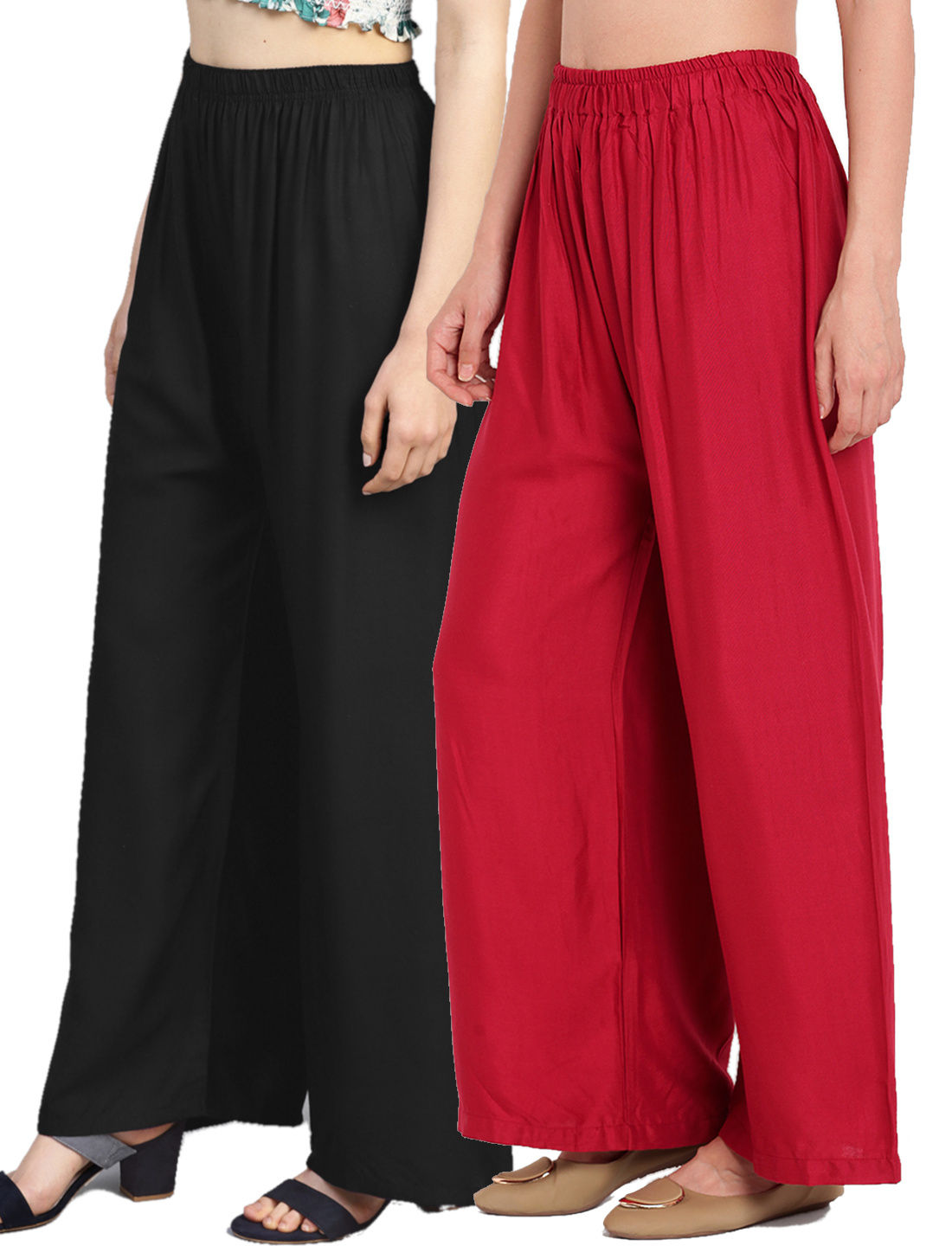 rayon wide leg pants