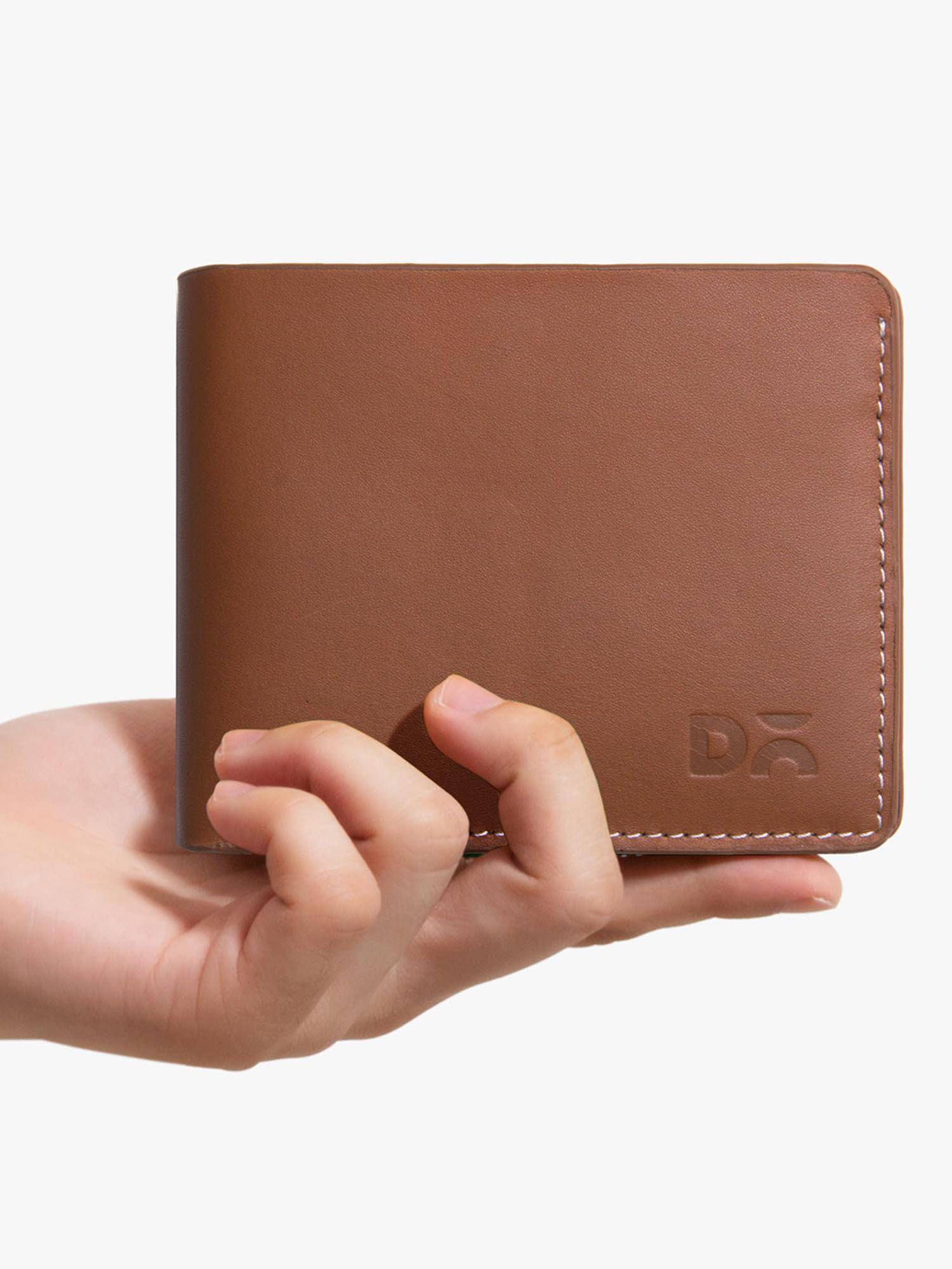 DailyObjects Tan Half Genuine Leather Mens Wallet (M)