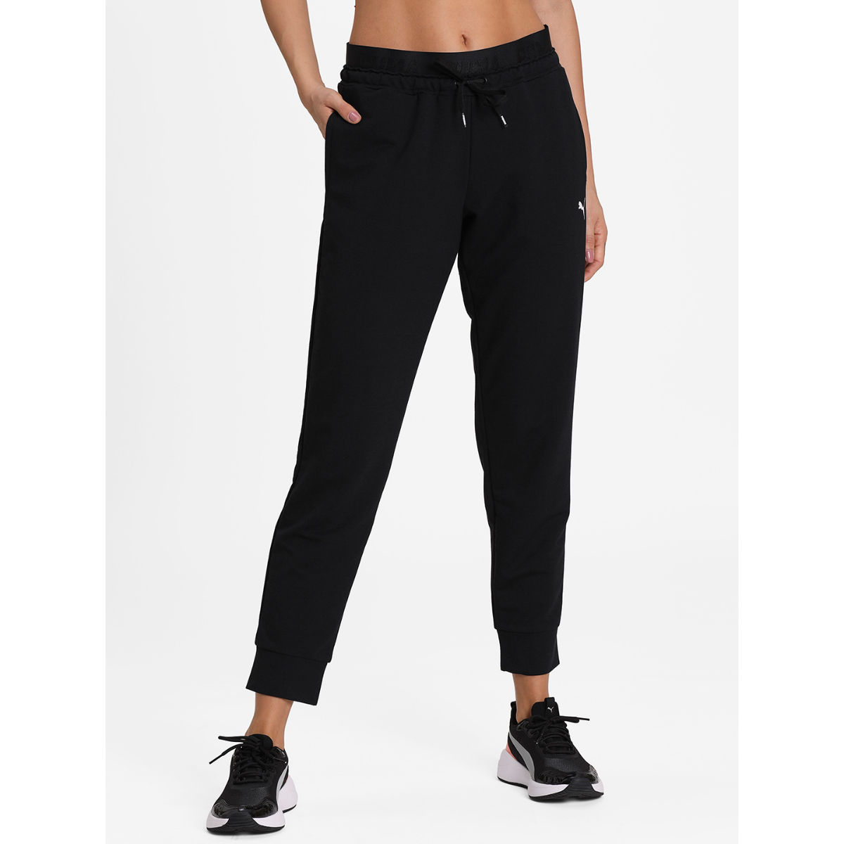 Buy PUMA Printed Cotton Slim Fit Women's Track Pants | Shoppers Stop