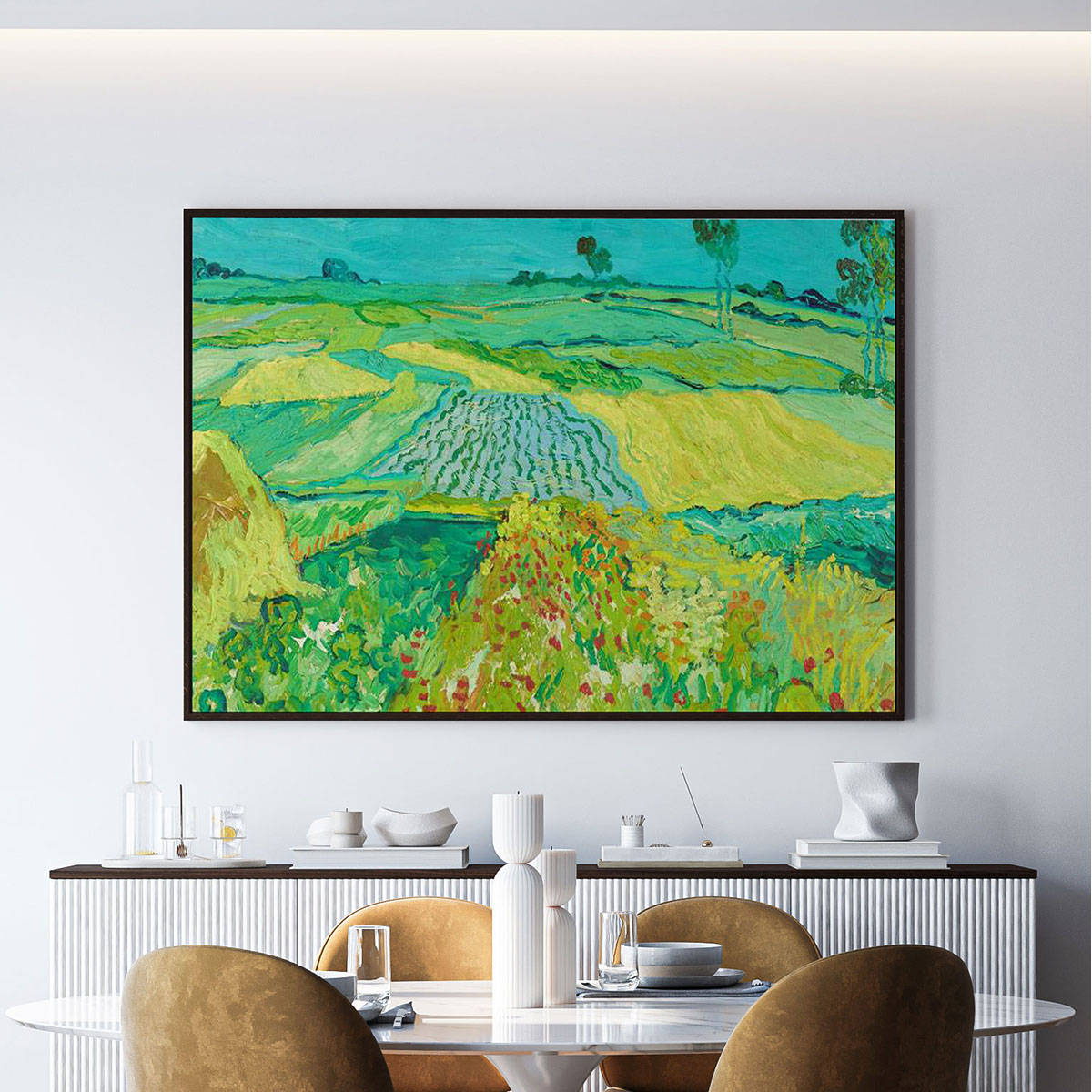 ARTCREST Garden Spring Large Painting Black Box Framed Wall Art