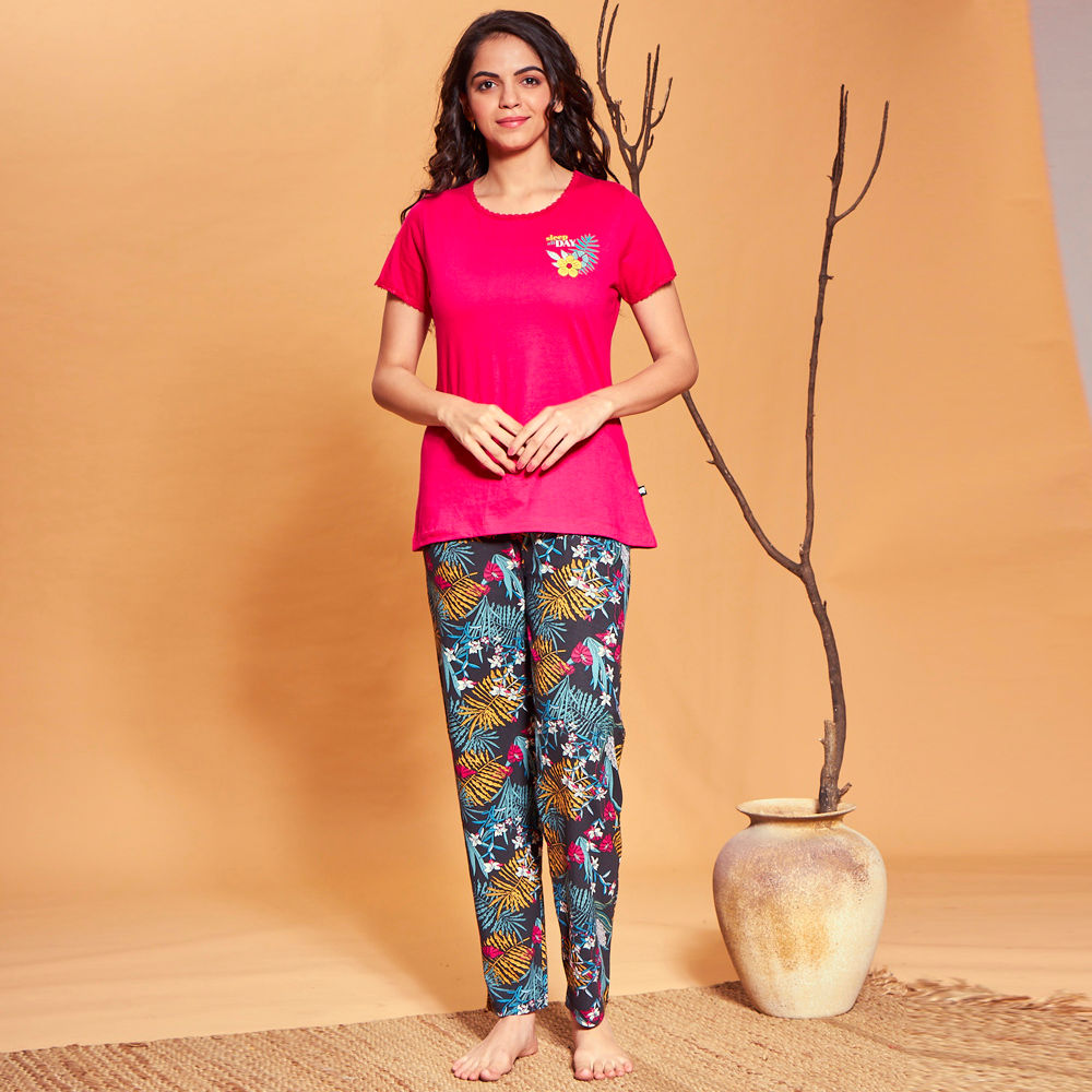 July For Women Cotton Pink TShirt Pyjama PC941 Buy July For Women