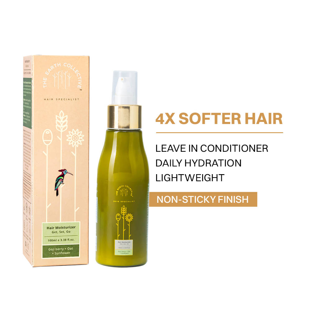 The Earth Collective Hair Moisturizer - Hydrating Leave On Hair Serum With Goji Berries & Oats