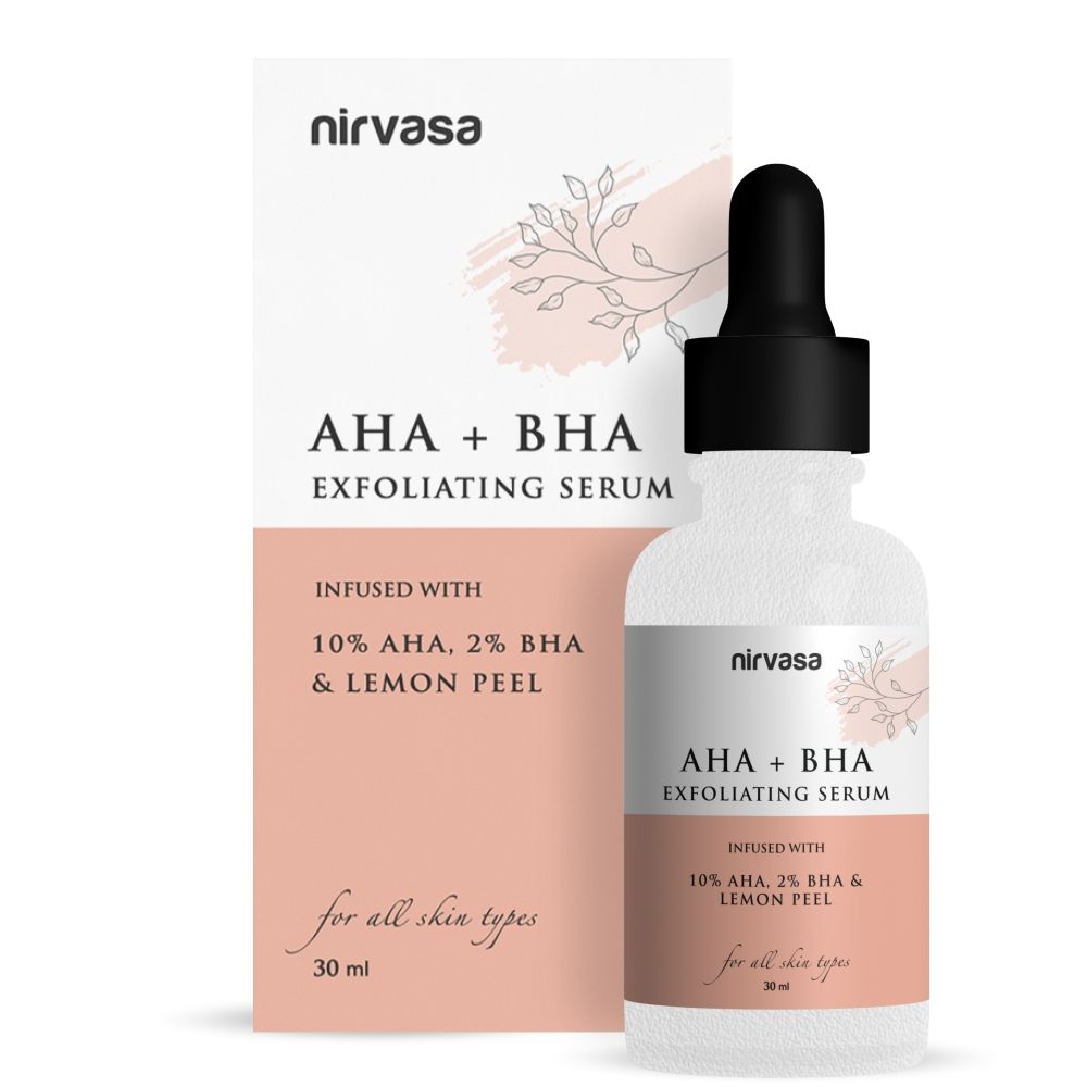 Nirvasa 12% AHA + BHA Exfoliating Face Serum For Remove Dead Skin Cells and Improve Skin
