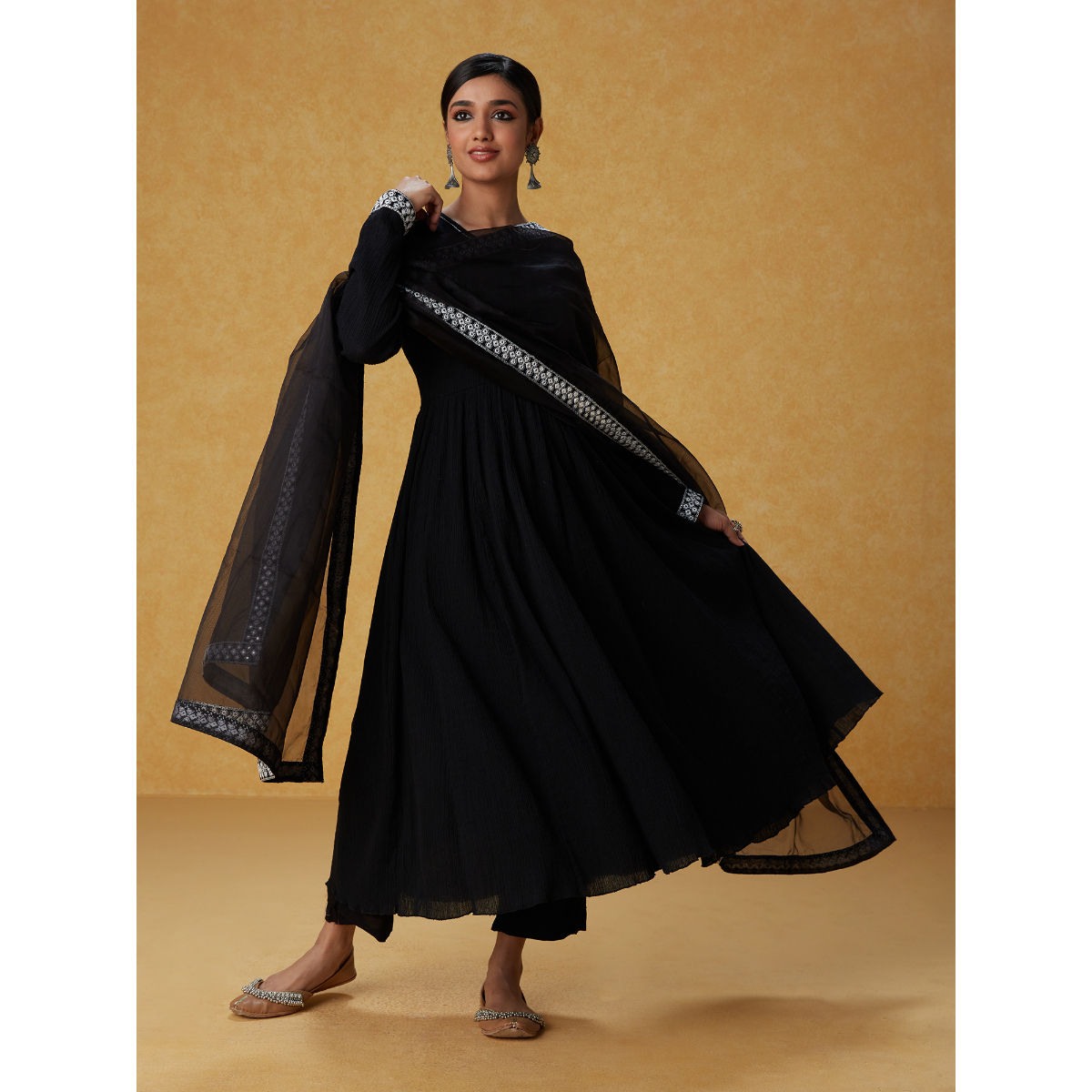 Buy black anarkali dress in India @ Limeroad