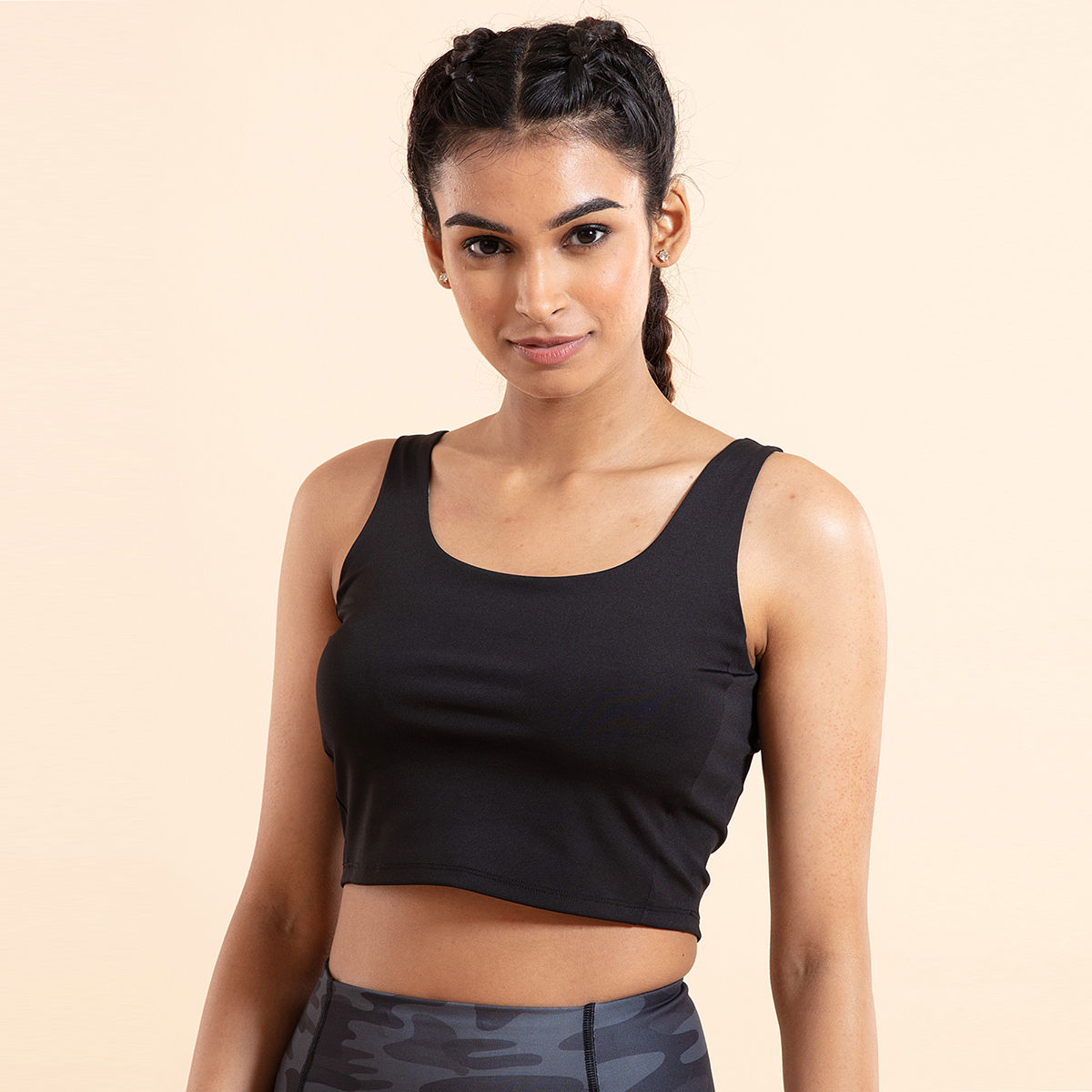 Nykd All Day Crop top Bra- NYK206 Jet Black: Buy Nykd All Day Crop top ...