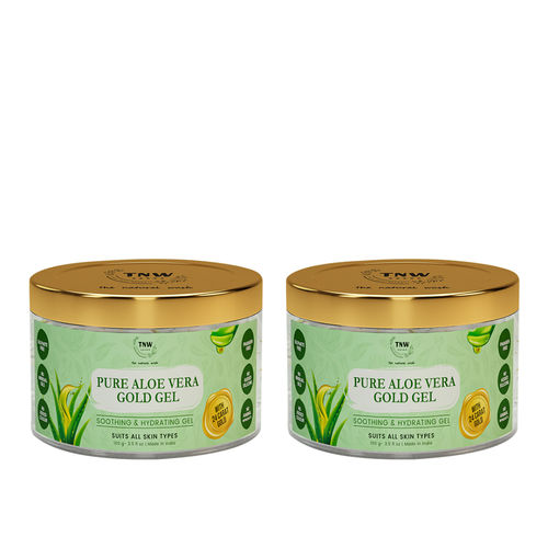 Buy TNW The Natural Wash Pure Aloe Vera Gold Gel for Soothing Hydrating  with 24 Carat Gold - Pack of 2 Online