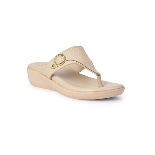 Buy Bata Women Beige Pu Sandals Online