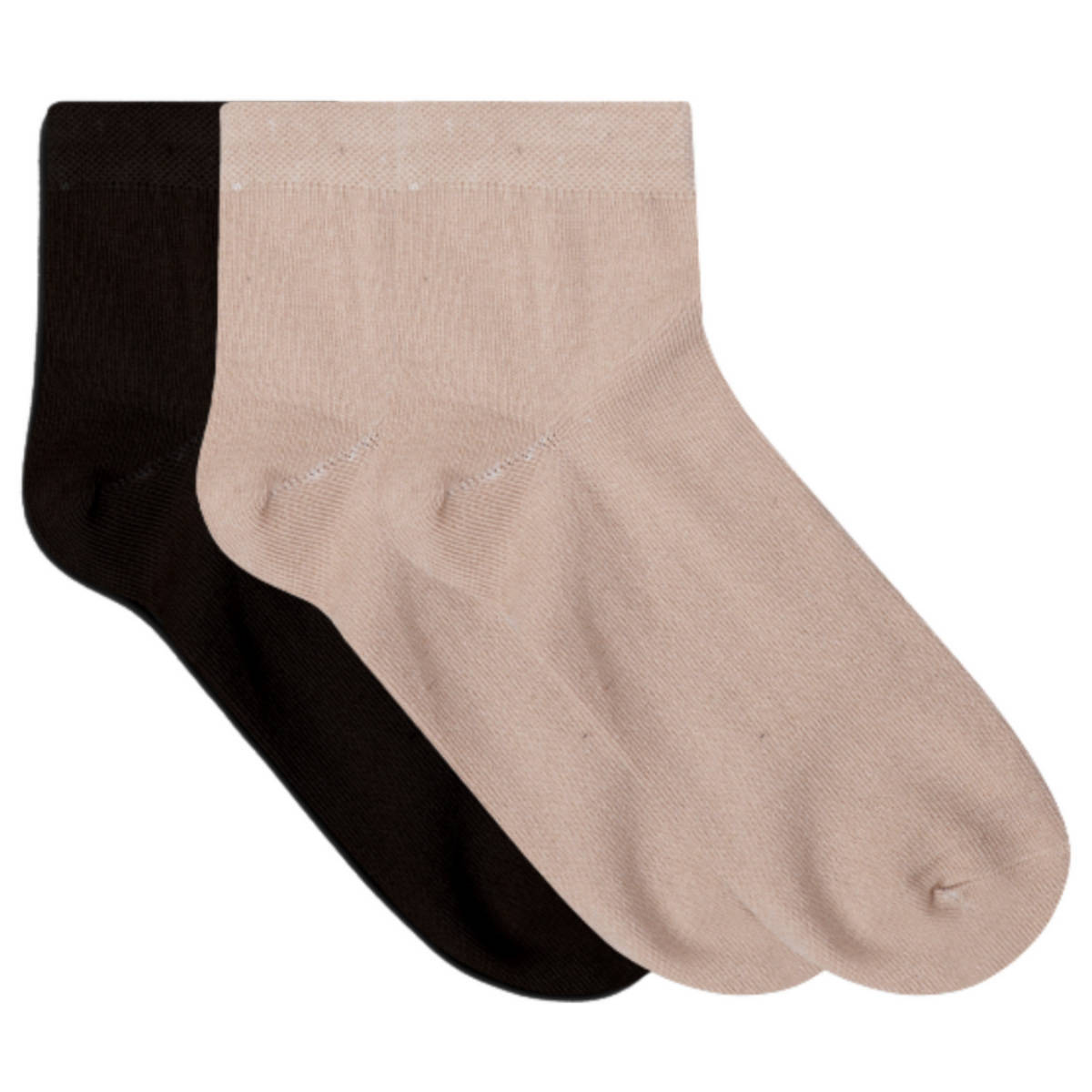 NEXT2SKIN Womens Ankle Length Socks - Pack of 3 (Black:Skin:Skin)
