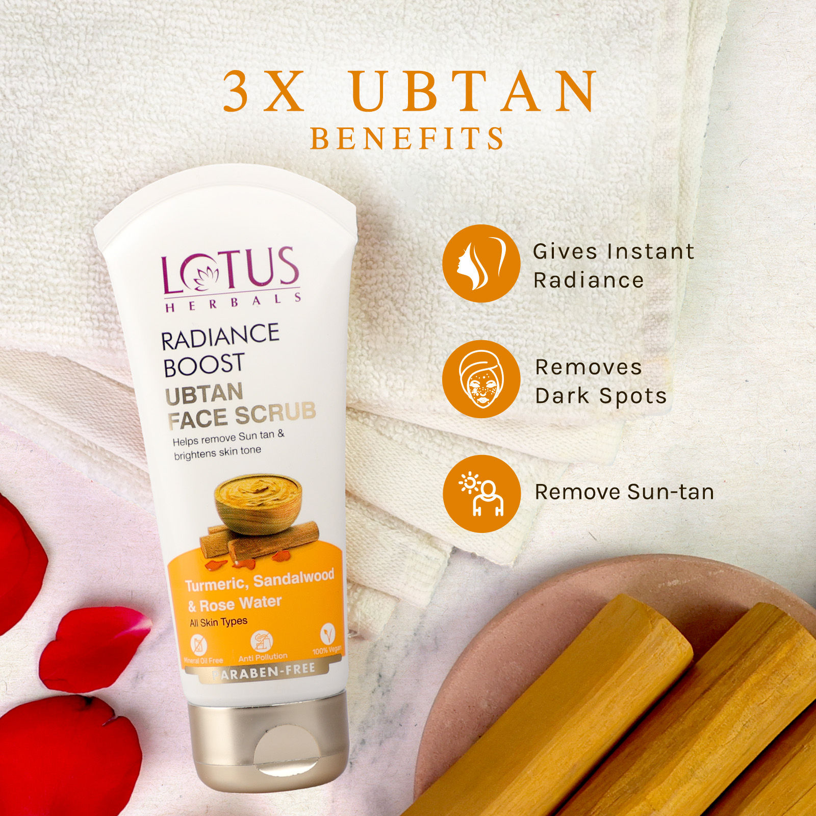 Lotus Herbals Radiance Boost Ubtan Face Scrub Buy Lotus Herbals
