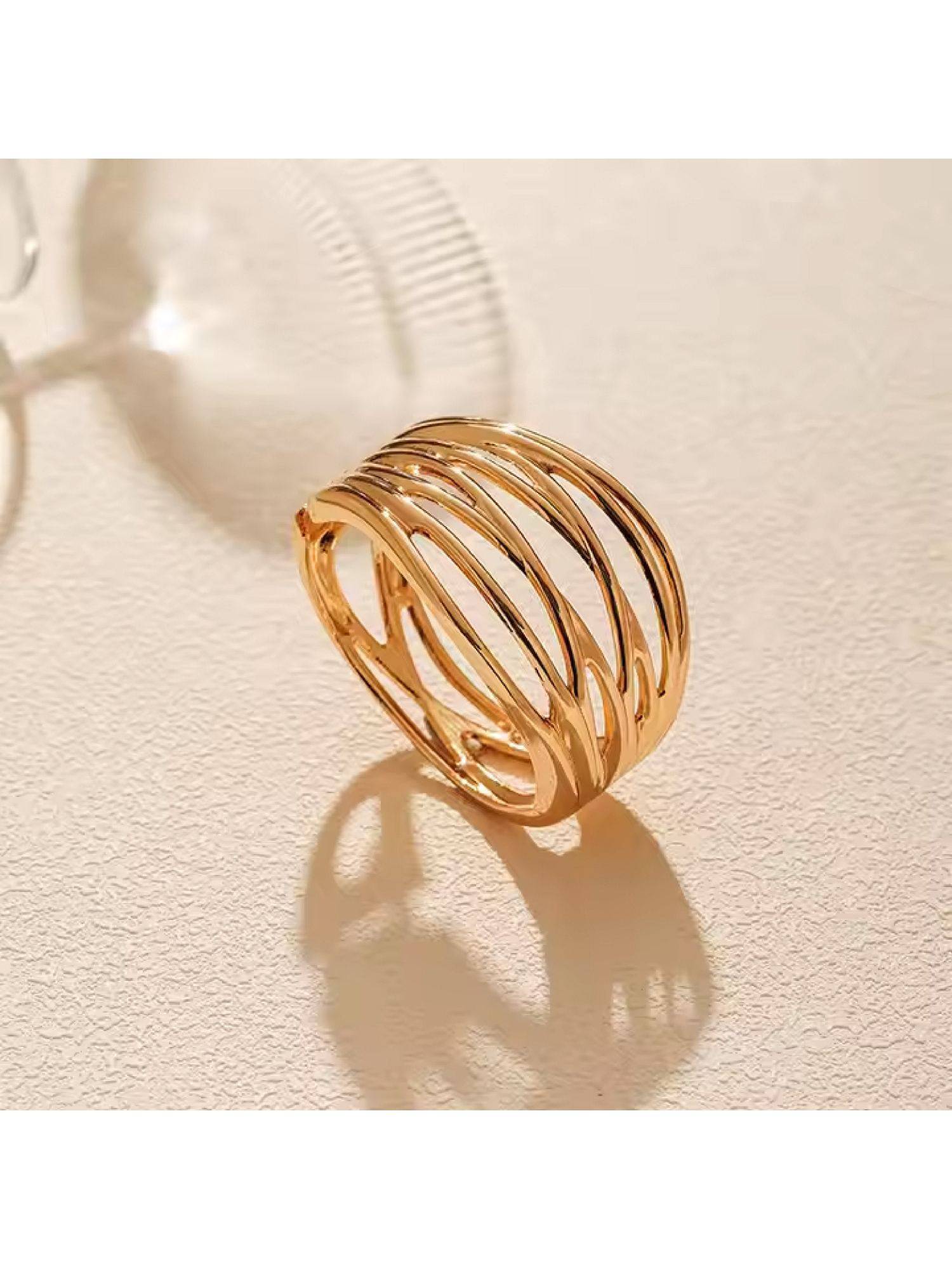 Dkane Designs Gold Stainless Steel Gold Plated Cuff