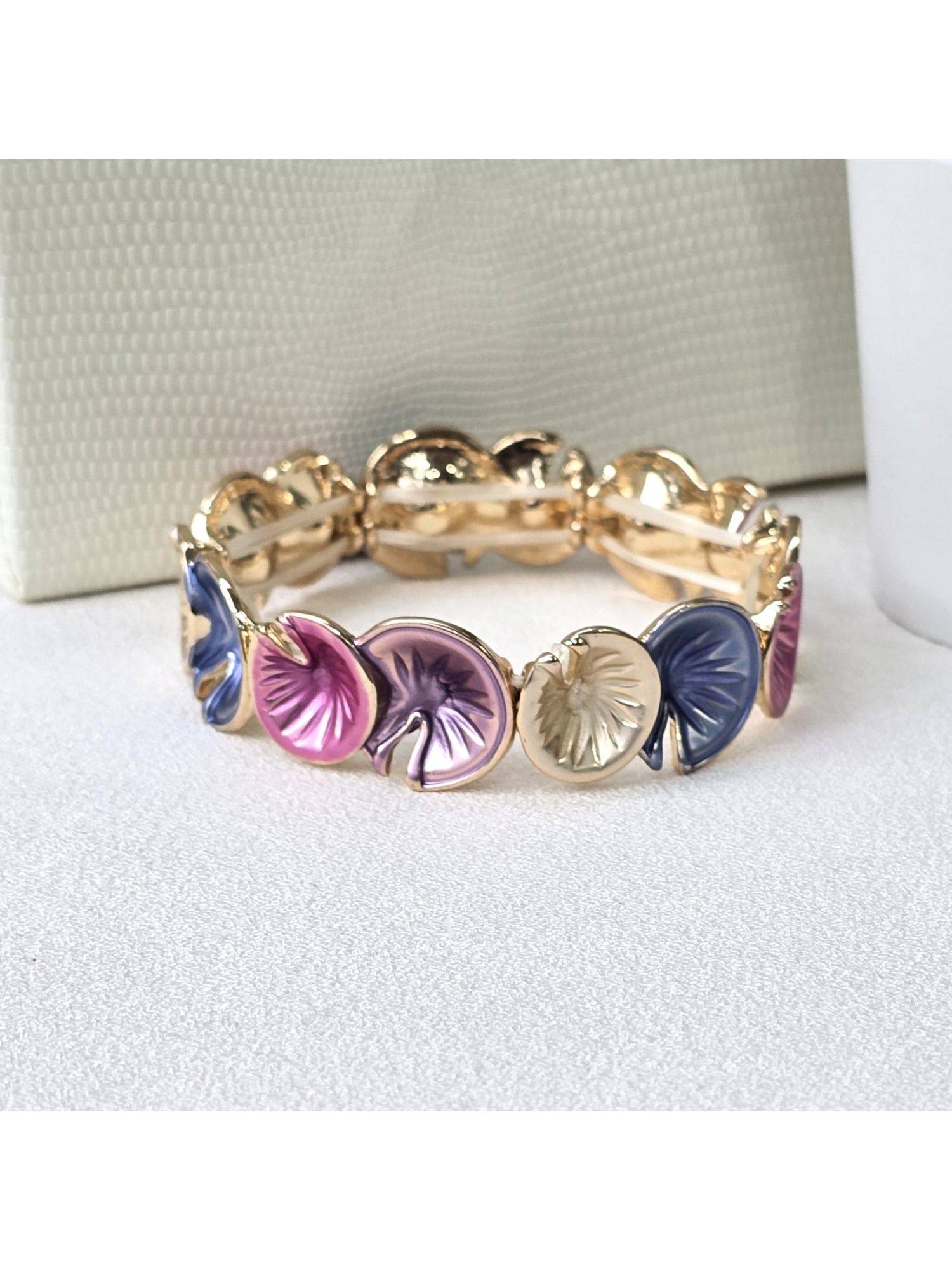 Dkane Designs Multi-Color Stainless Steel Gold Plated Bracelet