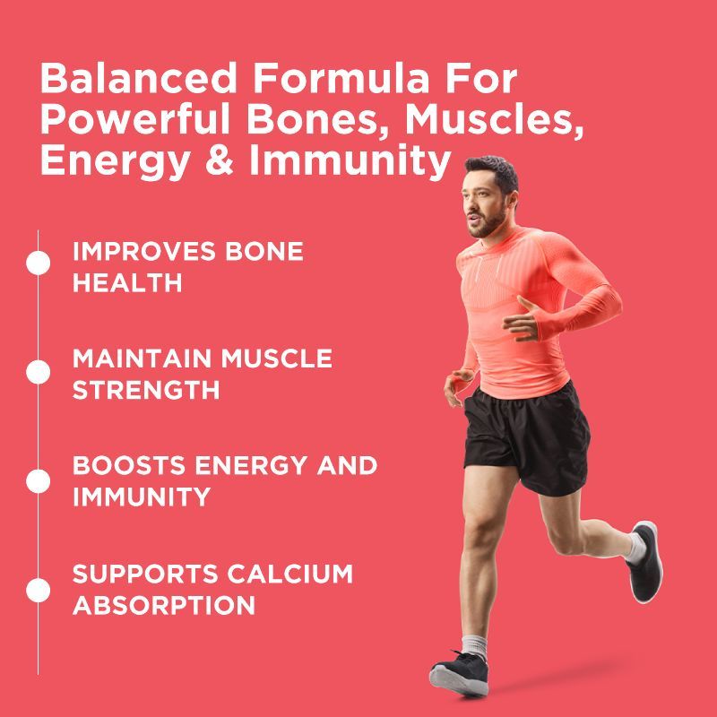 HealthKart Hk Vitals Calcium, Magnesium, And Zinc Tablets With Vitamin