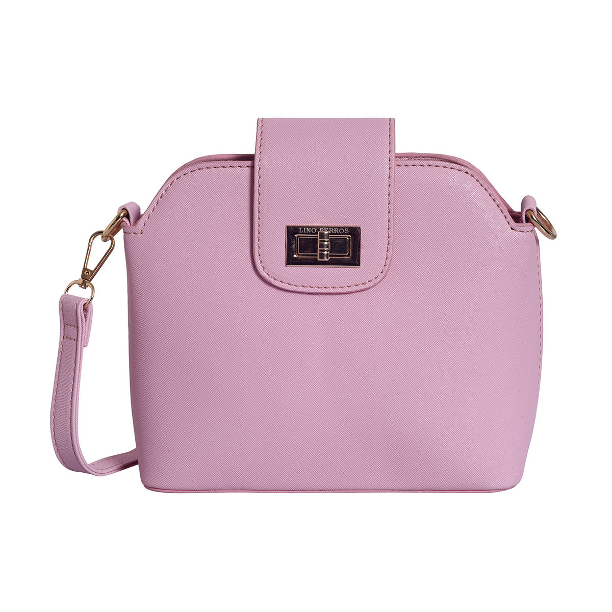 Lino Perros Women's Synthetic Leather Sling Bag Pink