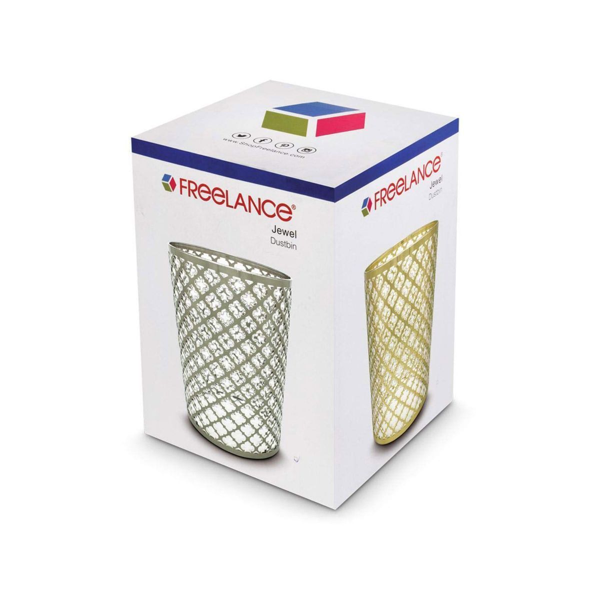 Freelance Jewel Polystyrene Wastebin Waste Storage Box Dustbin Trash