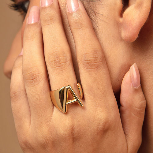 Initial The Gold Ring Pipa Bella By Nykaa Fashion A Initial Gold