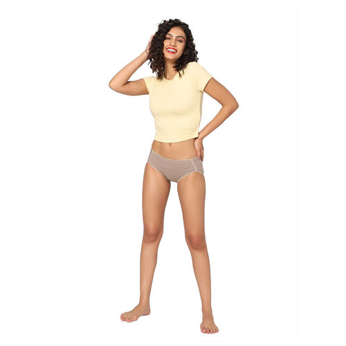 Buy INTIMATE QUEEN Brown Cotton Bliss Seamless Moisture Wick