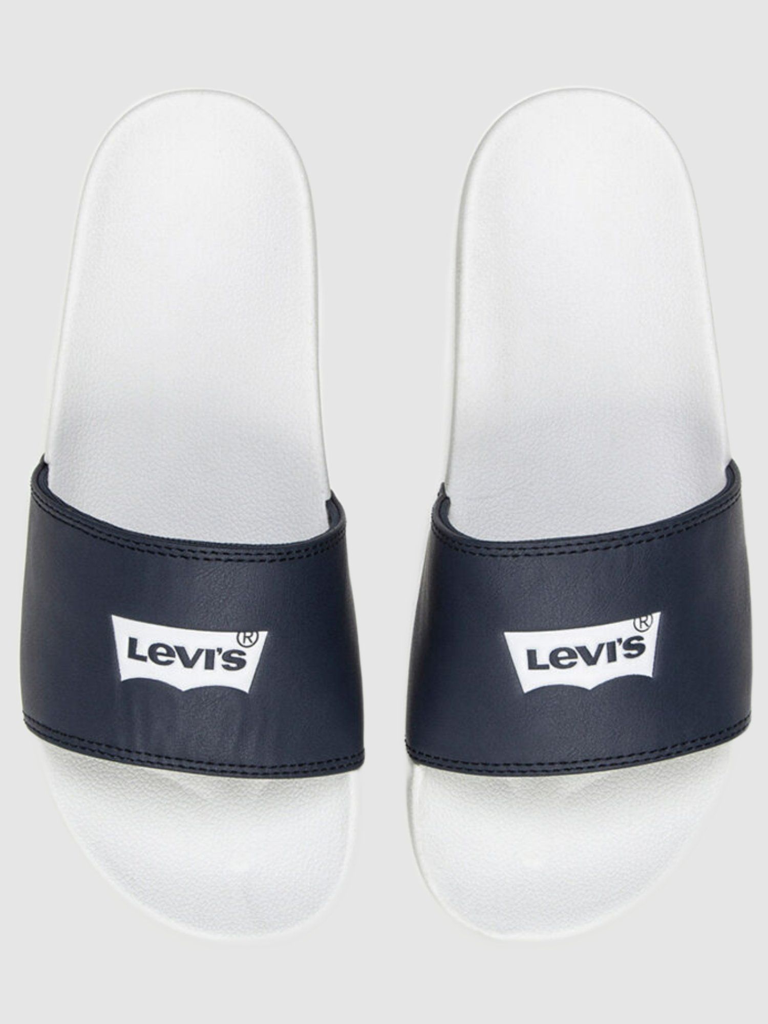 Levi s Men s White Brand Logo Sliders