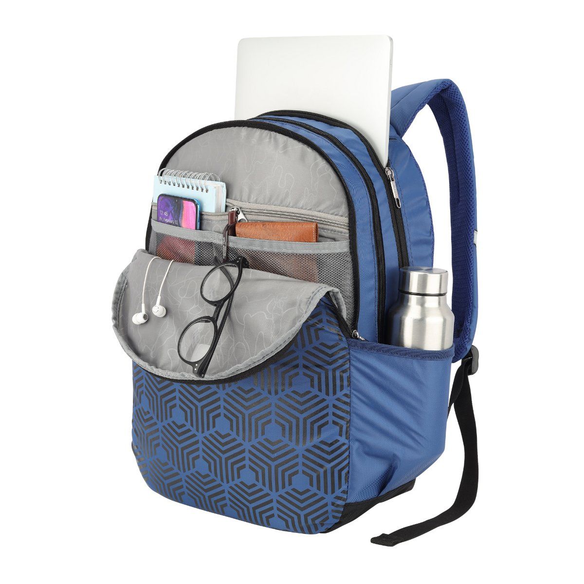 Lavie Sport Atlantis 32L Laptop Backpack For Men & Women College Bag For Boys & Girls (Navy