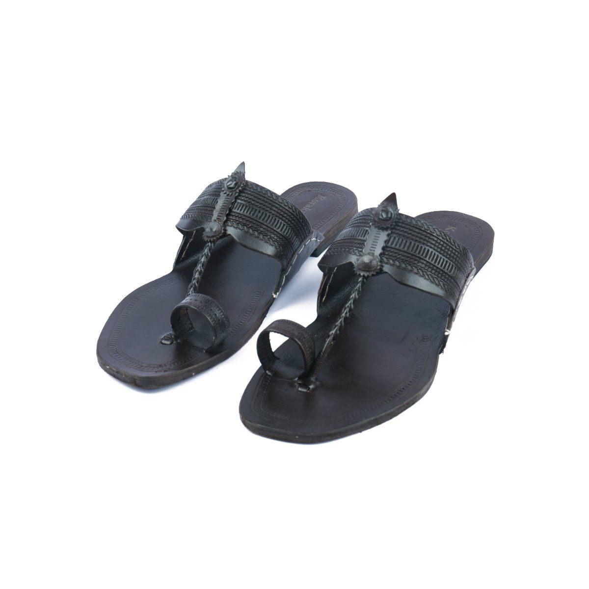 Buy Korakari Handmade Brown Kolhapuri Chappal Online