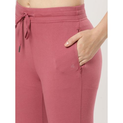 Jockey 1323 Women's Cotton Elastane French Terry Fabric Joggers With Zipper  Pockets - Pink