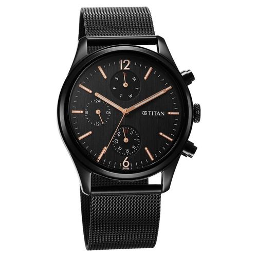 Buy Titan Neo Black Gold Quartz Analog Black Dial Stainless
