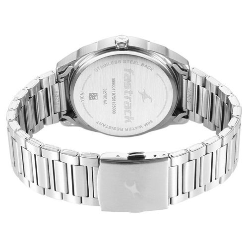 Buy Fastrack Quartz Analog White Dial Silver Stainless Steel Strap