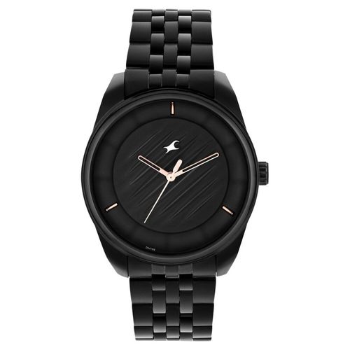 Buy Fastrack Crush Quartz Analog Black Dial Stainless Steel Strap