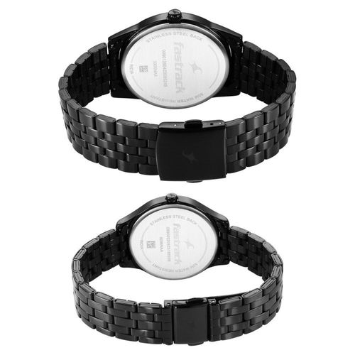 Buy Fastrack Men Analog Black Dial Black Strap Watches (M) Online