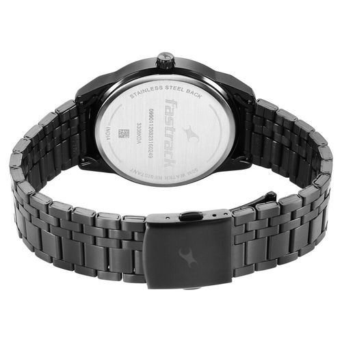 Buy Fastrack Stunners Quartz Analog Black Dial Metal Strap Watch