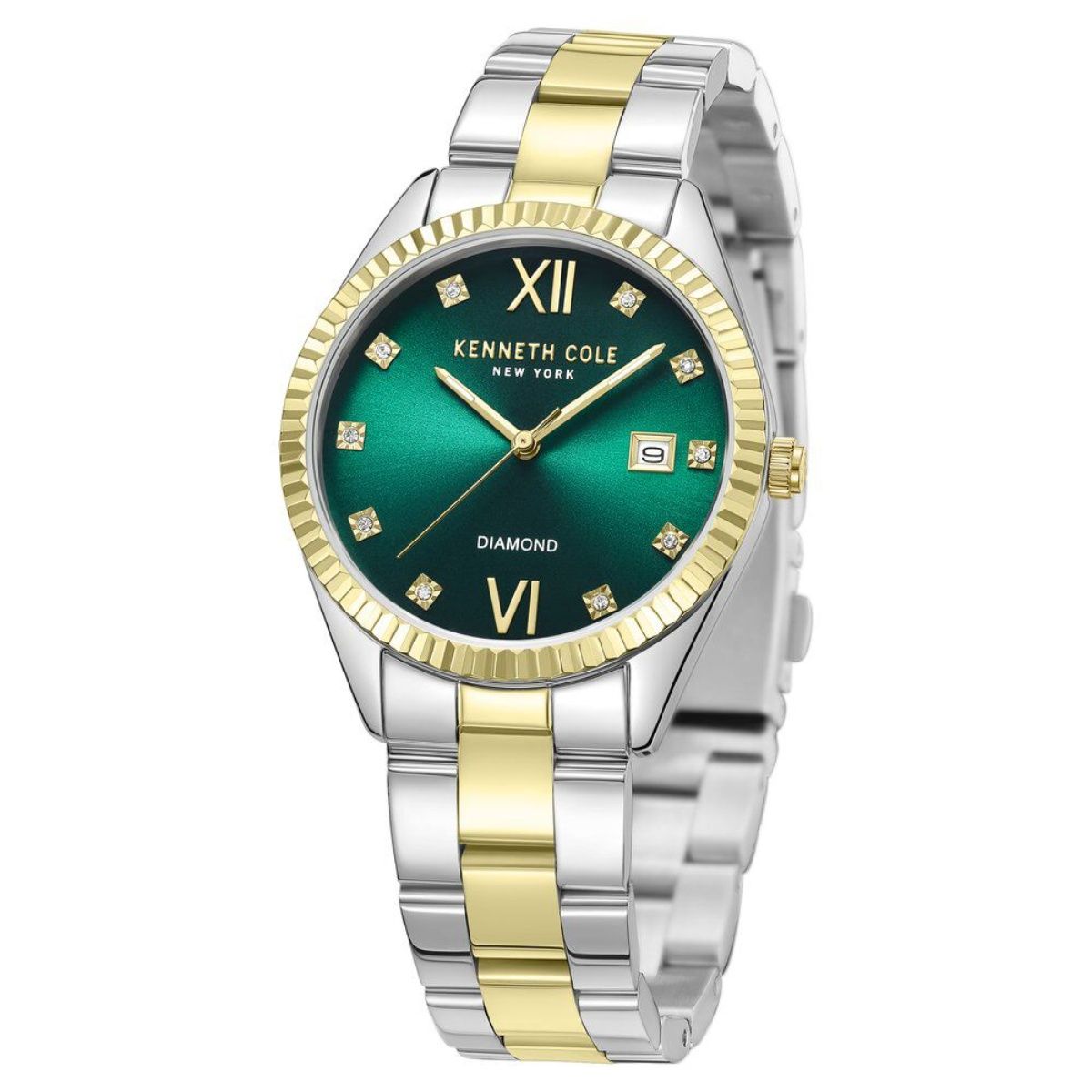 Buy Kenneth Cole Quartz Analog Green Dial Stainless Steel Strap Watch ...