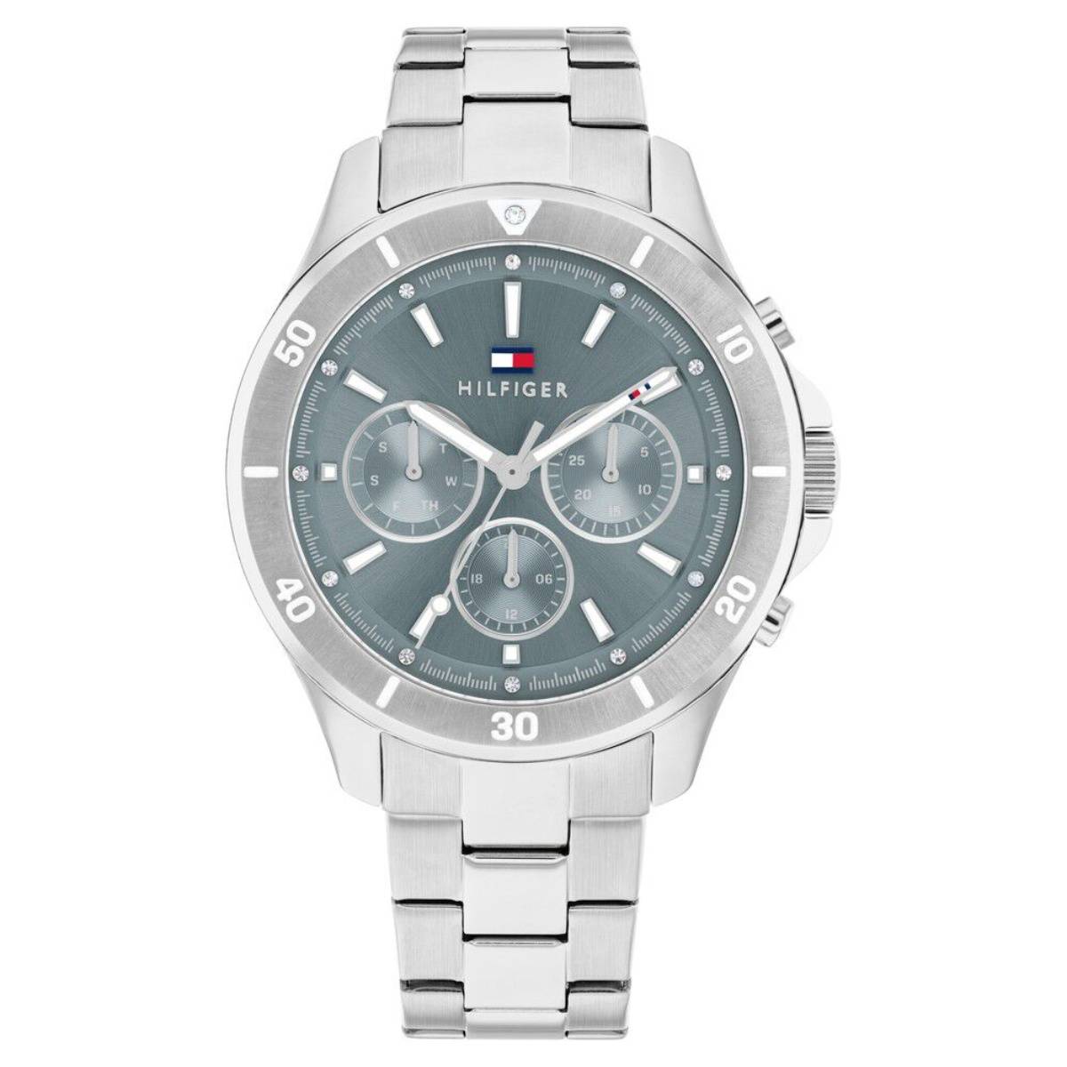 Buy Tommy Hilfiger Quartz Multifunction Silver Stainless Steel Strap ...